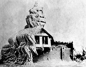 Strong Prints: Lighthouse Covered with Ice