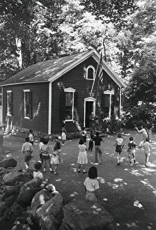 Vintage Nostalgia Prints: Little School House, 1955