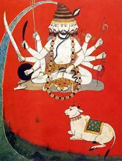 Divinity Prints: Lord Shiva with Sacred Bull Nandi