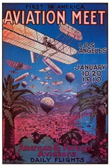 Arts Prints: Los Angeles International Air Meet Poster, 1910