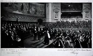 Microbiologists Prints: Louis Pasteur Being Honored by the Sorbonne, 1892