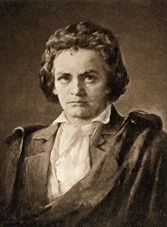 Pianist Prints: Ludwig van Beethoven, German Composer