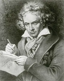 Pianist Prints: Ludwig van Beethoven, German Composer