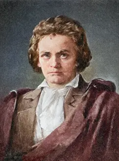 Pianist Prints: Ludwig van Beethoven, German Composer