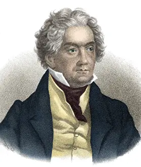 Pianist Prints: Ludwig van Beethoven, German Composer