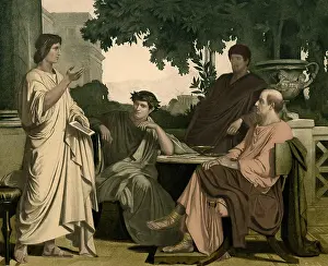 Arts Prints: Maecenas with Virgil, Horace and Varius