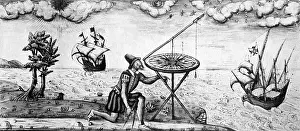 Instrument Prints: Man Using Circumferentor, 1583