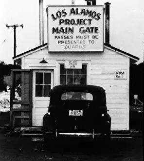 Research Prints: Manhattan Project Main Gate, 1943, Los Alamos, New Mexico