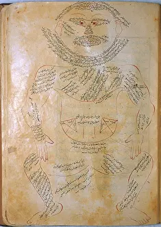 Text Prints: Mansur's Anatomy, Muscle System, 15th Century