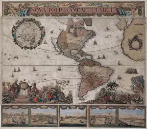 Circa Prints: Map of the Americas, circa 1680