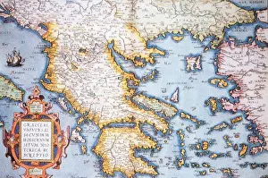 Cartography Prints: Map Showing Pythagoras Travels