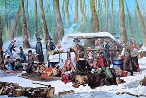 Ives Prints: Maple Sugaring, 1872
