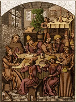World Cultures Prints: Medieval Accountants, 1466
