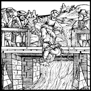 16th Prints: Medieval Execution by Drowning, 16th Century