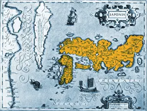 Cartography Prints: Mercator Hondius Atlas, Map of Japan, 1606