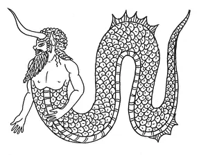 Imaginary Prints: Merman, Legendary Creature