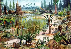 Prehistoric Prints: Mesozoic Landscape