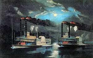 Midnight Race On the Mississippi, 1854