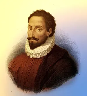 Novelist Prints: Miguel de Cervantes, Spanish Author