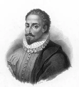 Novelist Prints: Miguel de Cervantes, Spanish Author