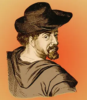 Novelist Prints: Miguel de Cervantes, Spanish Author