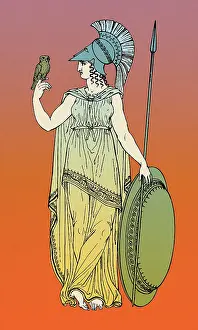 Statues Prints: Minerva, Roman Goddess of Medicine