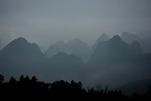 Nature Prints: Misty Karst Landscape