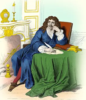 Actor Prints: Moliere, French Playwright and Actor