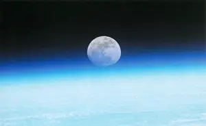 Space Prints: Moonrise From Space, STS-103