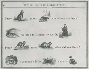 Game Prints: Mother Goose In Hieroglyphics, 1855
