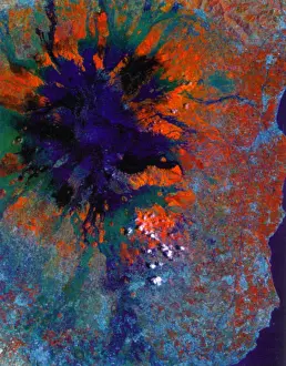 Earth Prints: Mount Etna, Satellite Image