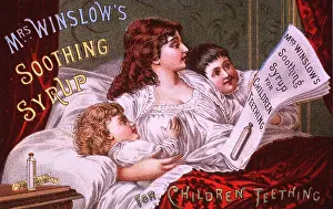 Vintage Nostalgia Prints: Mrs. Winslow's Soothing Syrup, Contained Morphine, Vintage Medical Advertisement