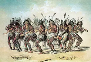 Cowboys, American West Prints: Native American Indian Bear Dance