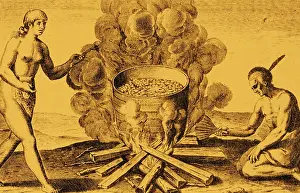 Found Prints: Native American Indian Cooking, 1588