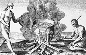 Found Prints: Native American Indian Cooking, 1588