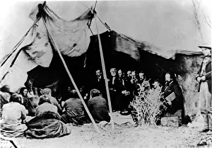 World Cultures Prints: Native American Indian Meeting