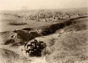 Plain Prints: Native American Sioux Indian Encampment, 1891