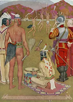 World Cultures Prints: Native Americans Playing Lacrosse