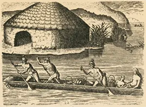Colonial Prints: Native Americans Transporting Crops, 16th Century