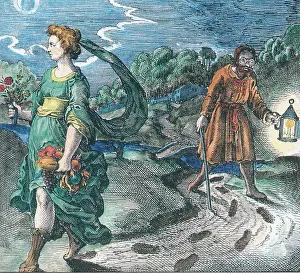 Mothers Prints: Nature, Emblem 42, Atalanta fugiens, 1617