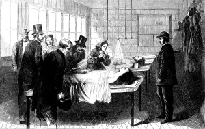 More Science & Medical Prints: New York City Morgue, Bellevue Hospital, 1866