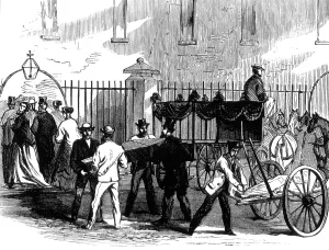 York Prints: New York City Morgue, Bellevue Hospital, 1868