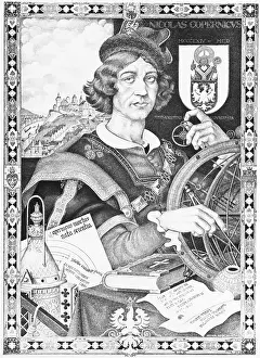 Sphere Prints: Nicolaus Copernicus, Polish Astronomer