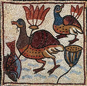 Prints of Theodorias (modern Qasr Libya) was a Byzantine city in the Cyrenaica, founded in 539 by the emperor Justinian and named in honor of his wife, the Empress Theodora History Prints: Nile Fauna, Byzantine Mosaic, 6th Century