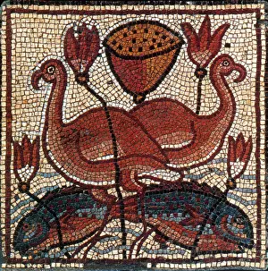 Mosaic Prints: Nile Fauna, Byzantine Mosaic, 6th Century