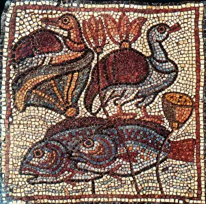 Mosaic Prints: Nile Fauna, Byzantine Mosaic, 6th Century