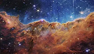 Astronomy Prints: NIRCam Image of the, AuCosmic Cliffs