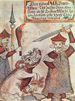 Scandinavia Prints: Norse Mythology, Tyr Loses Hand