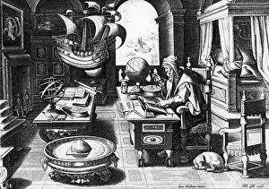 Navigate Prints: 'Nova Reperta', Loadstone, 16th Century