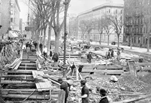 Manhattan Prints: NYC Subway Construction, 1901